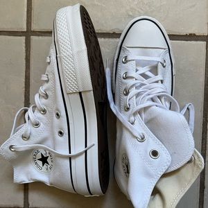 white platform converse